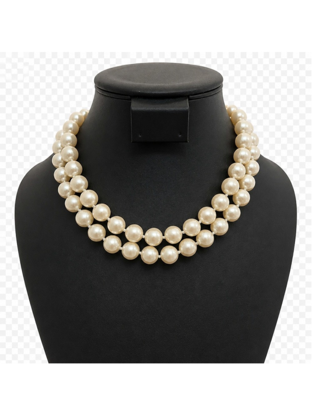 Women's Carolee double strand Pearl collar Necklace One Size Cream Gold
